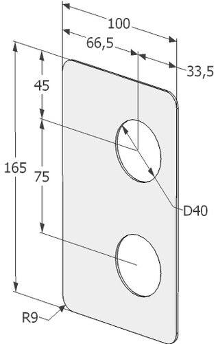 COVER PLATE ABLOY 4190 SS WIDE  