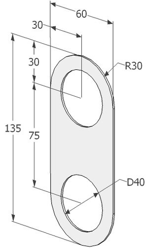 НАКЛАДКА РЕСТАВРАЦИОННАЯ ABLOY 4190 НЕРЖАВЕЮЩАЯ СТАЛЬ КРУГЛАЯ  