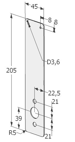 KÜLJEKATTEPLAAT ABLOY LC 302 RT ROOSTEVABA TERAS LINGIAVAGA (6029)  