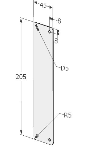 KÜLJEKATTEPLAAT ABLOY LC 302 RT ROOSTEVABA TERAS (PIME)  