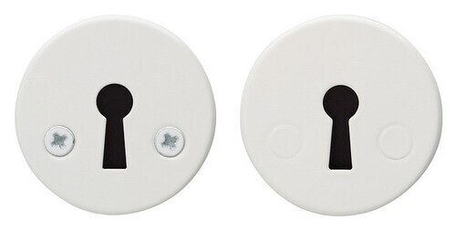 ESCUTCHEON ABLOY 001A FE/WHITE  