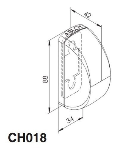 EVAKUATSIOONITEE KOMPLEKT ABLOY CH018 88mm VÄÄNDENUPU ASEMELE  