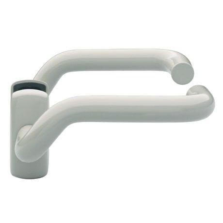 ELBOW HANDLE ABLOY 29/0650 ANTIBACTERIAL ACTIVE BRASS/WHITE (RAL-9010)  