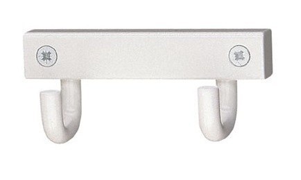 TOWEL HOOK ABLOY PRESTO 942 ALUMINIUM/WHITE  