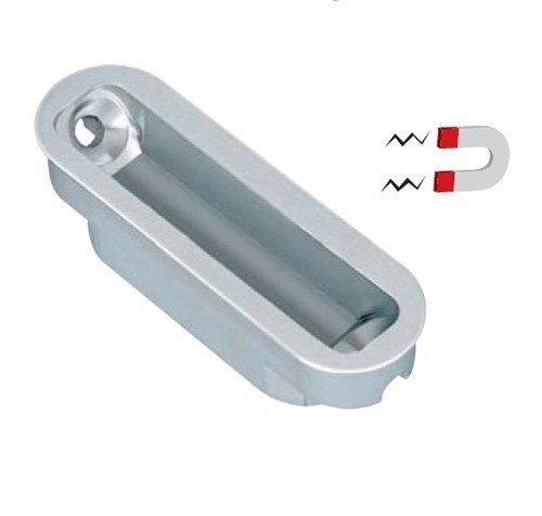 MAGNETIC DOOR LOCK AGB STRIKER PLATE SATIN CHROME  