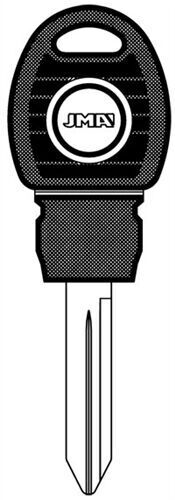 CHRYSLER CAR KEY BLANK WITH IMMOBILIZER CHIP HOLE  