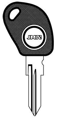 FIAT CAR KEY BLANK WITH IMMOBILIZER CHIP HOLE  