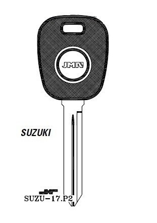 SUZUKI CAR KEY BLANK WITH IMMOBILIZER CHIP HOLE  