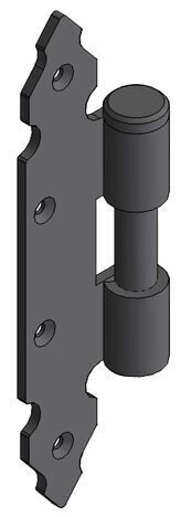 WINDOW SHUTTER HINGE AMIG 9120 200x90 MATT BLACK EPOXY  