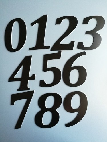 HOUSE NUMBER HEAD 0-9 BLACK (155 x 100 x 3 mm)  