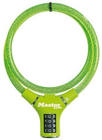 RATTALUKK MASTER LOCK KOODIGA (terastrossi pikkus 900mm, Ø 12mm) ROHELINE  