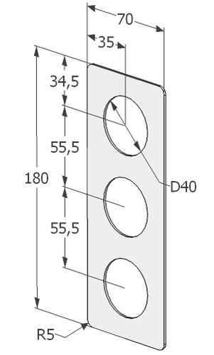 НАКЛАДКА РЕСТАВРАЦИОННАЯ  ABLOY 024451 ЛАТУНЬ  