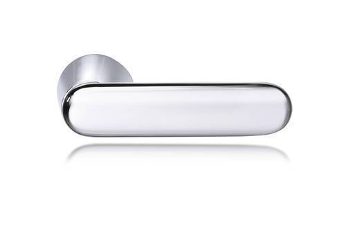 DOOR HANDLE ABLOY DOMUS 12 BRASS/CR (spring loaded, 55-80mm doors)  