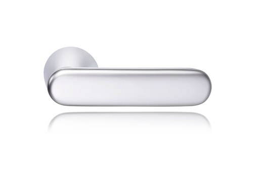 OVENPAINIKE ABLOY DOMUS 12 SATIINIKROMATTU MESSINKI (vahvistusjousella, 55-80mm ovelle)  