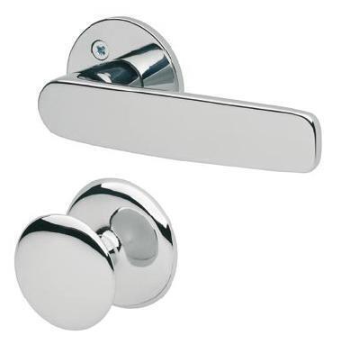 DOOR HANDLE+KNOB PULL ABLOY FORUM 4/119 BRASS/CR (50-60mm doors)  