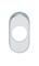 ROSE ALUX D OVAL SILVER (for narrow stile doors; pair)