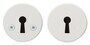 ESCUTCHEON ABLOY 001A FE/WHITE