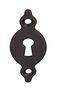 ESCUTCHEON AMIG 11 67x26x1,5mm MATT BLACK EPOXY