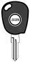 RENAULT CAR KEY BLANK WITH IMMOBILIZER CHIP HOLE RENAULT CAR KEY BLANK WITH IMMOBILIZER CHIP HOLE
