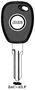 RENAULT CAR KEY BLANK WITH IMMOBILIZER CHIP HOLE