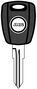 FIAT CAR KEY BLANK WITH IMMOBILIZER CHIP HOLE