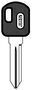 BUICK CAR KEY BLANK WITH IMMOBILIZER CHIP HOLE