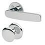 DOOR HANDLE+KNOB PULL ABLOY FORUM 4/119 BRASS/CR (50-60mm doors)